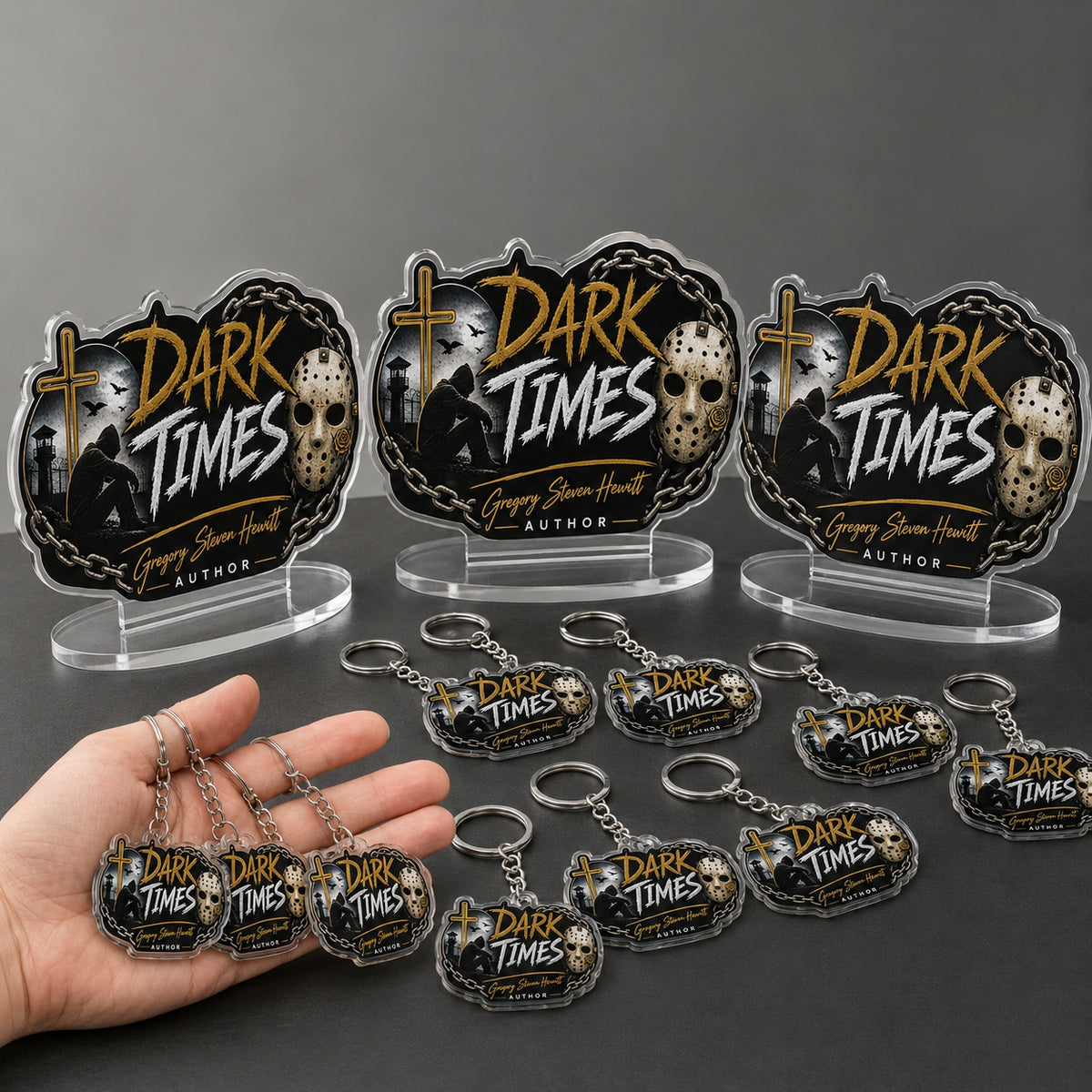 Dark Times 25 Keychains and 1 Tabletop Sign