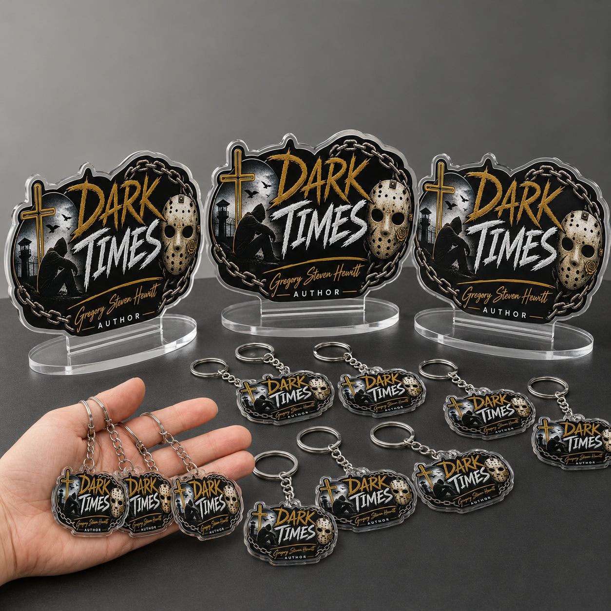 Dark Times 25 Keychains and 1 Tabletop Sign
