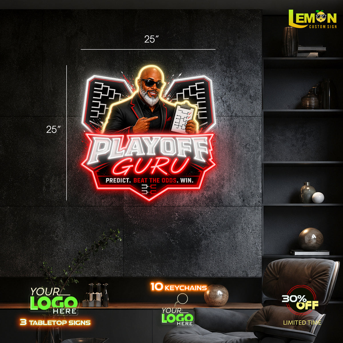 PLAYOFF GURU | LED NEON SIGN
