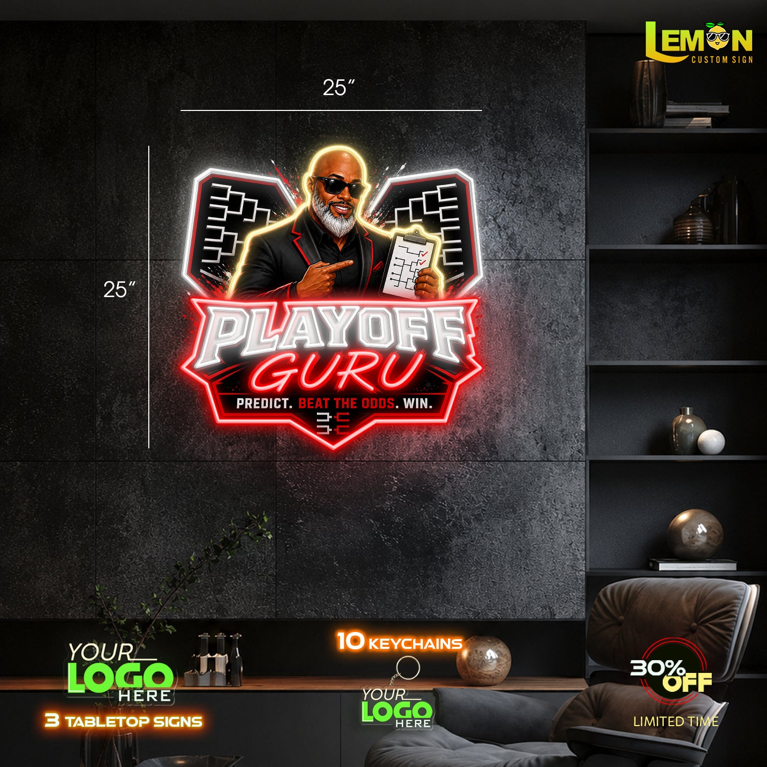 PLAYOFF GURU | LED NEON SIGN