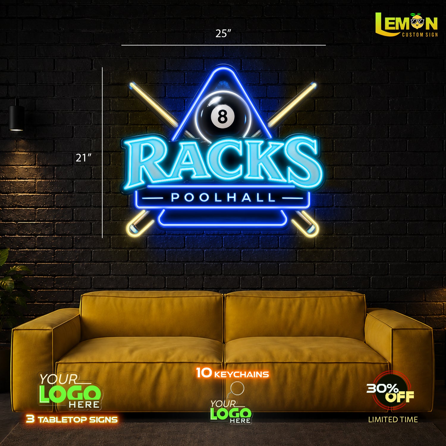RACKS POOLHALL | LED NEON SIGN