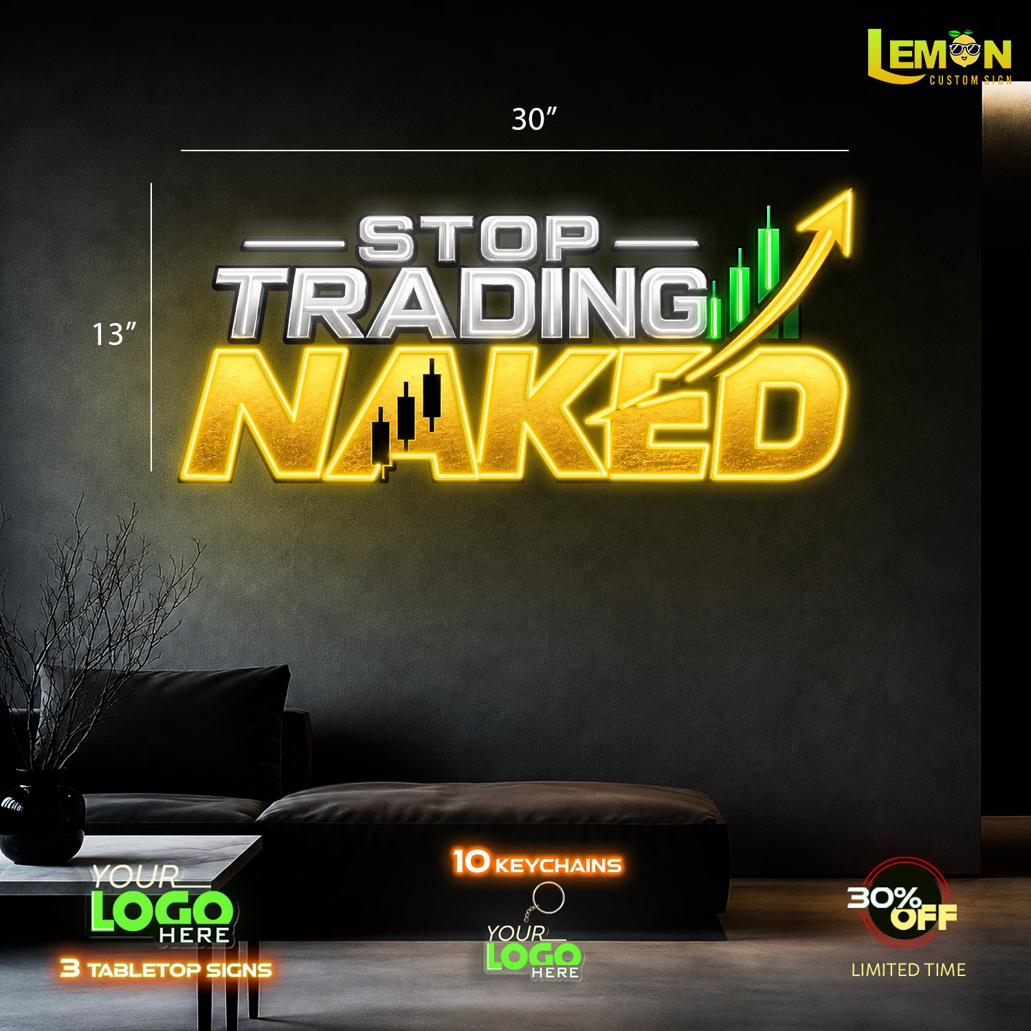STOP TRADING NAKED | LED NEON SIGN