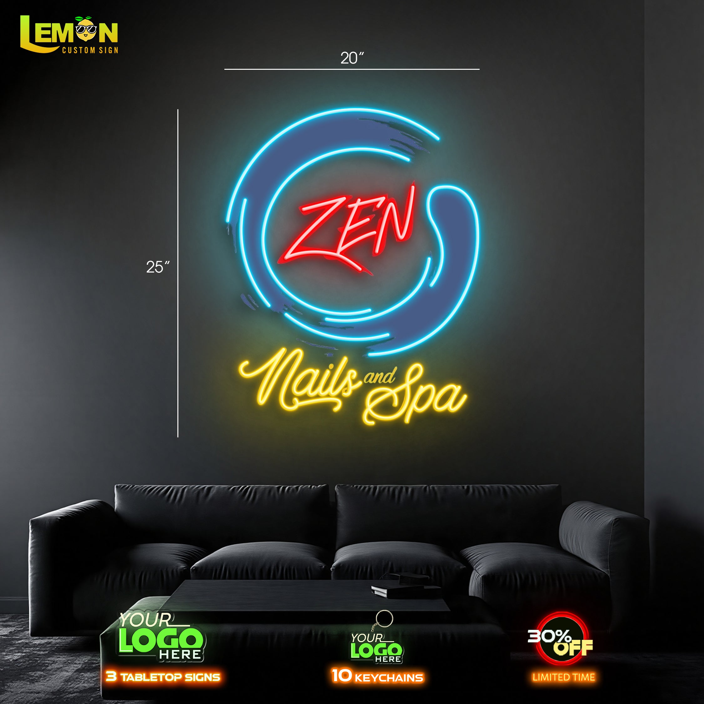 ZEN Nails and Spa | LED NEON SIGN (2 SIGNS)