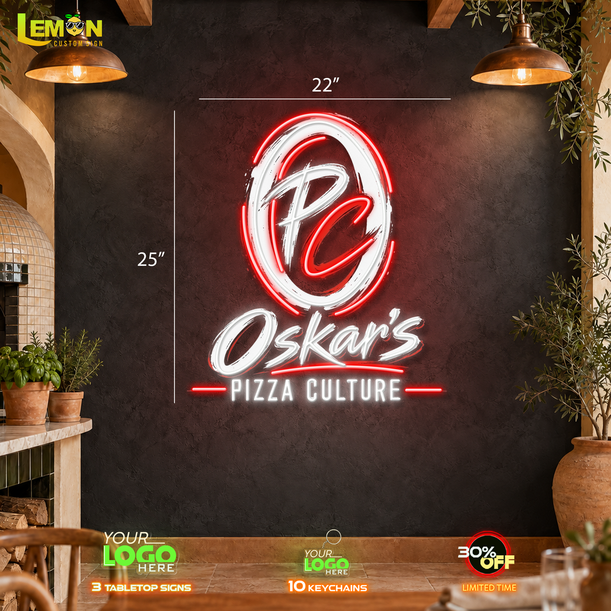 Oskar's Pizza Culture | Led Neon Sign
