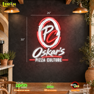 Oskar's Pizza Culture | Led Neon Sign (30-inch sign)