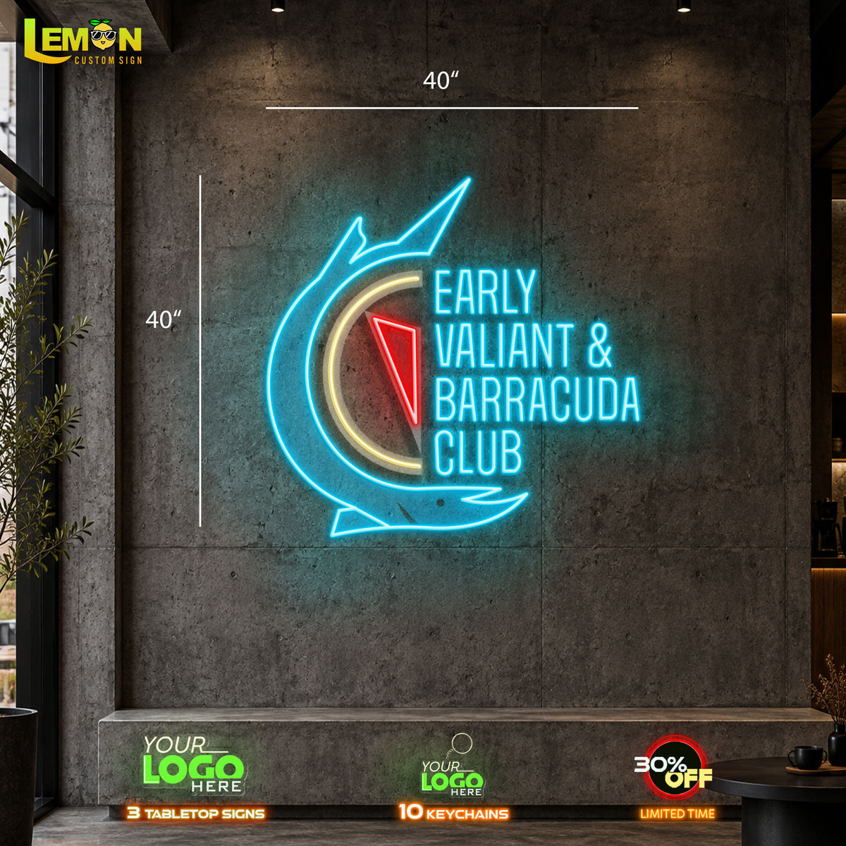 Early Valiant & Barracuda Club | Led Neon Sign