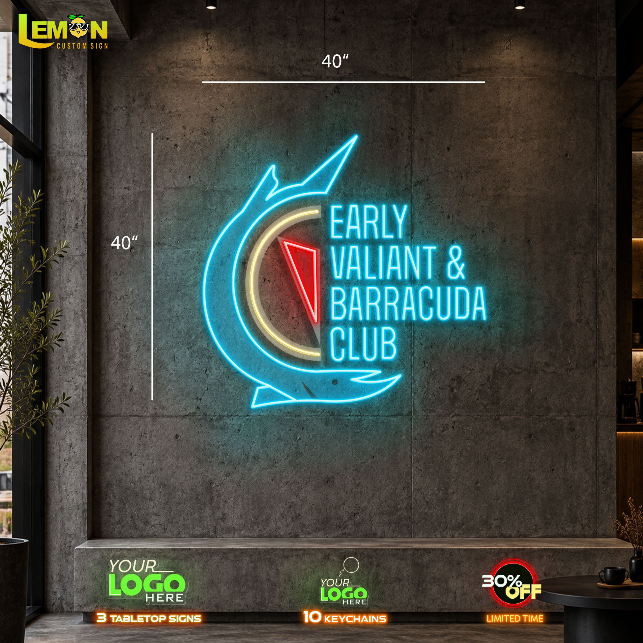 Early Valiant & Barracuda Club | Led Neon Sign