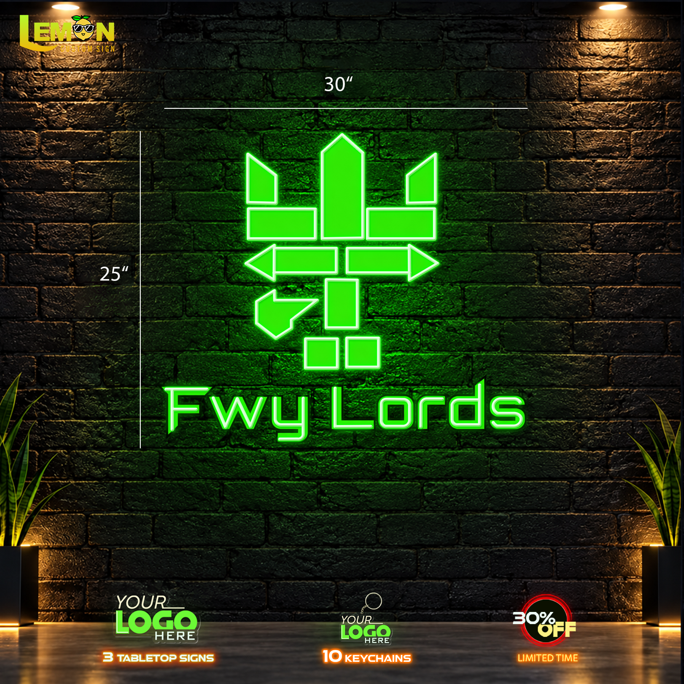 FWY LORDS | Led Neon Sign ( 30-inch sign)