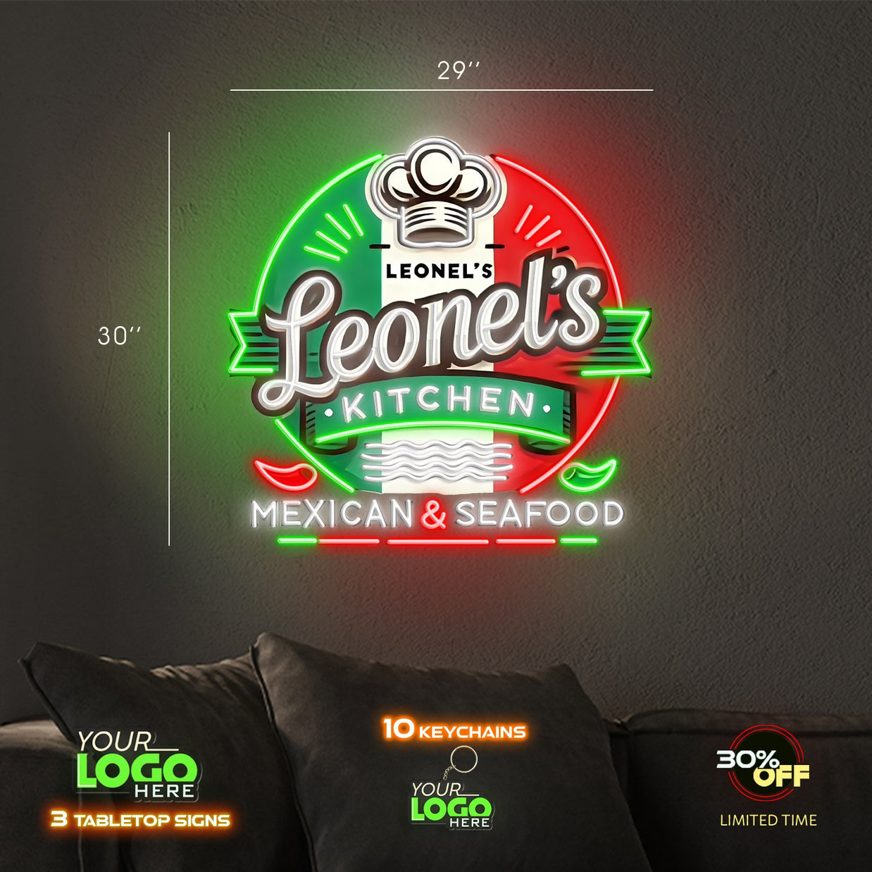 Leonel's Kitchen  | LED NEON SIGN