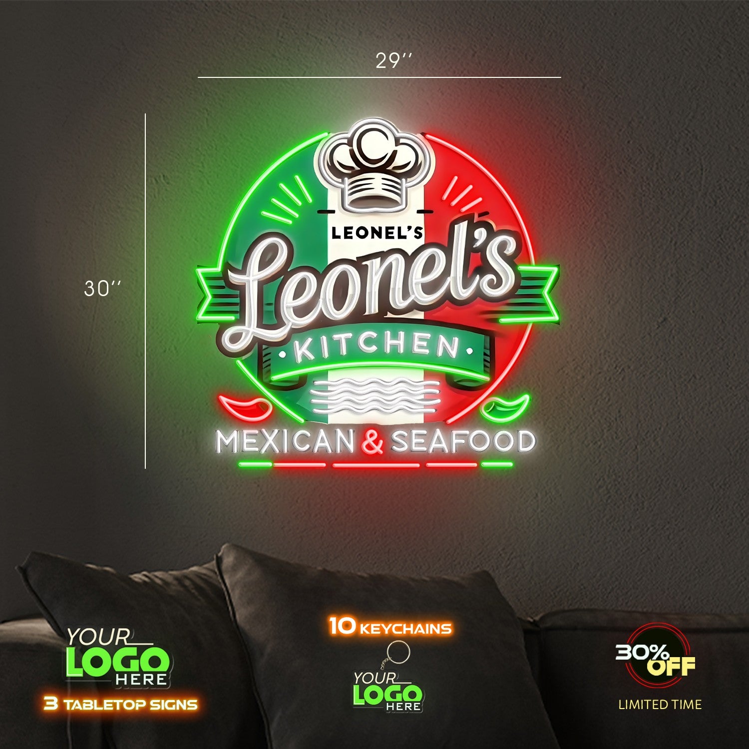 Leonel's Kitchen  | LED NEON SIGN