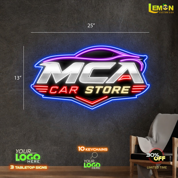 MCA Car Store | LED NEON SIGN (OUTDOOR)