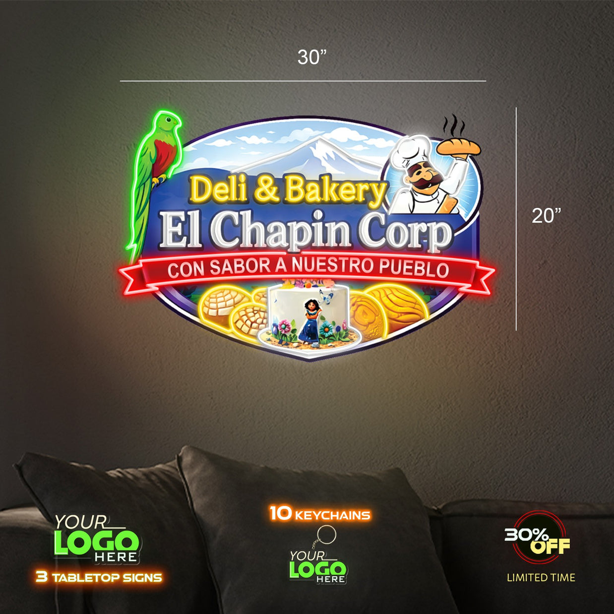 Deli & Bakery el chapin corp  | LED NEON SIGN