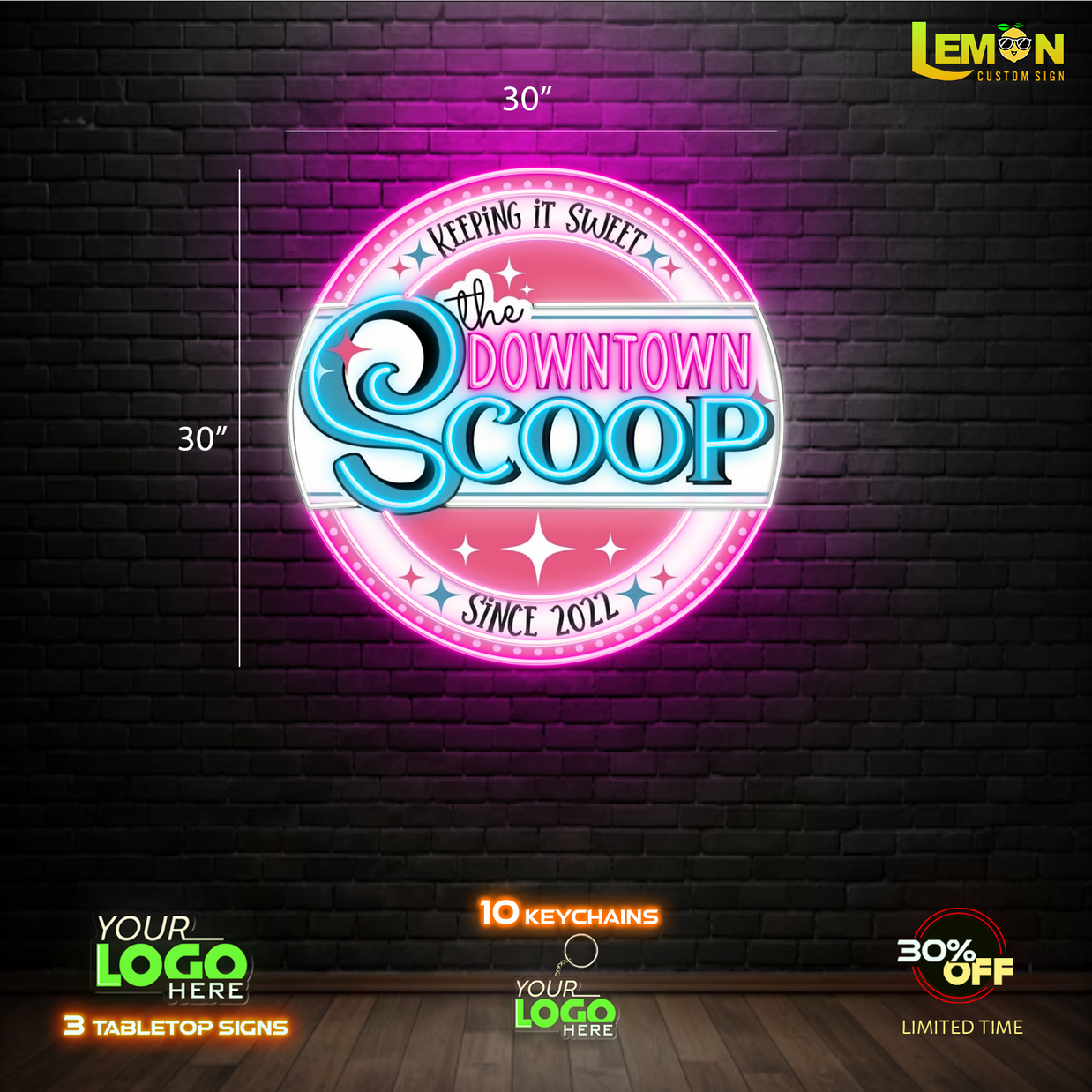 THE DOWNTOWN SCOOP | LED NEON SIGN