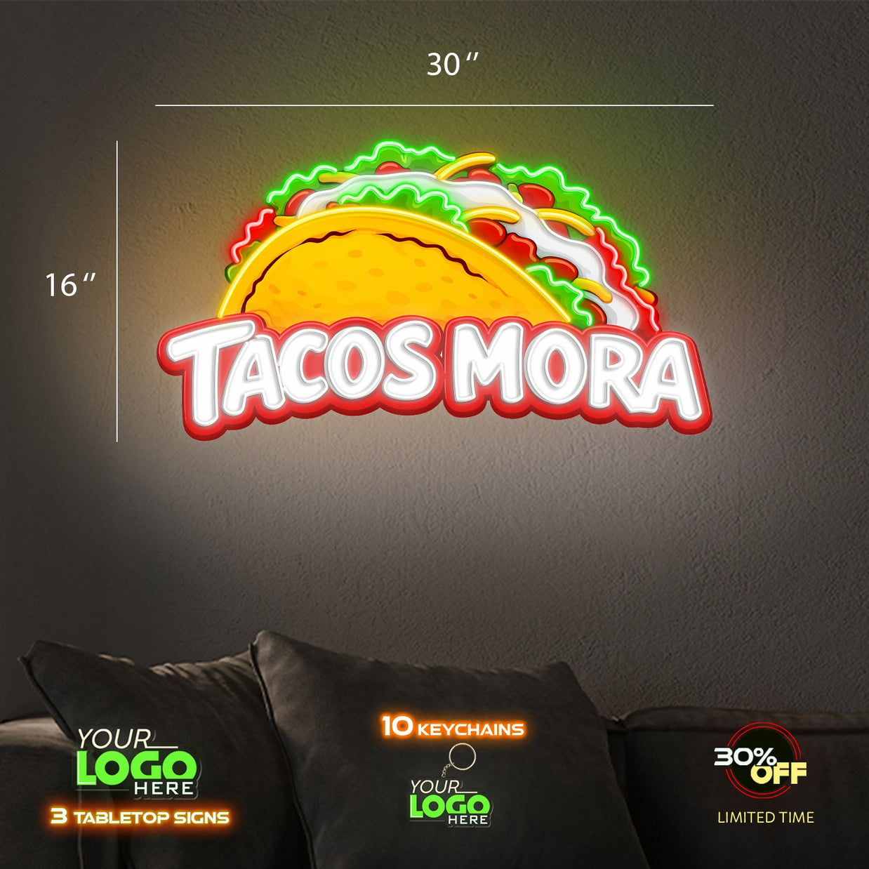 TACOS MORA | LED NEON SIGN