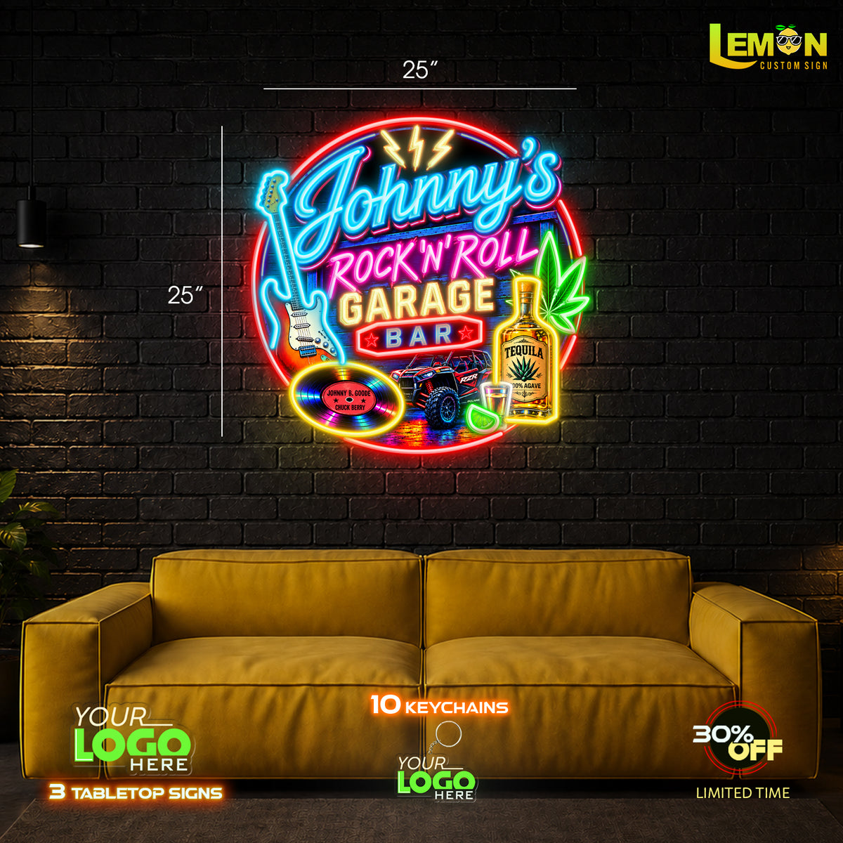 Johnny's ROCK'N'ROLL | LED NEON SIGN