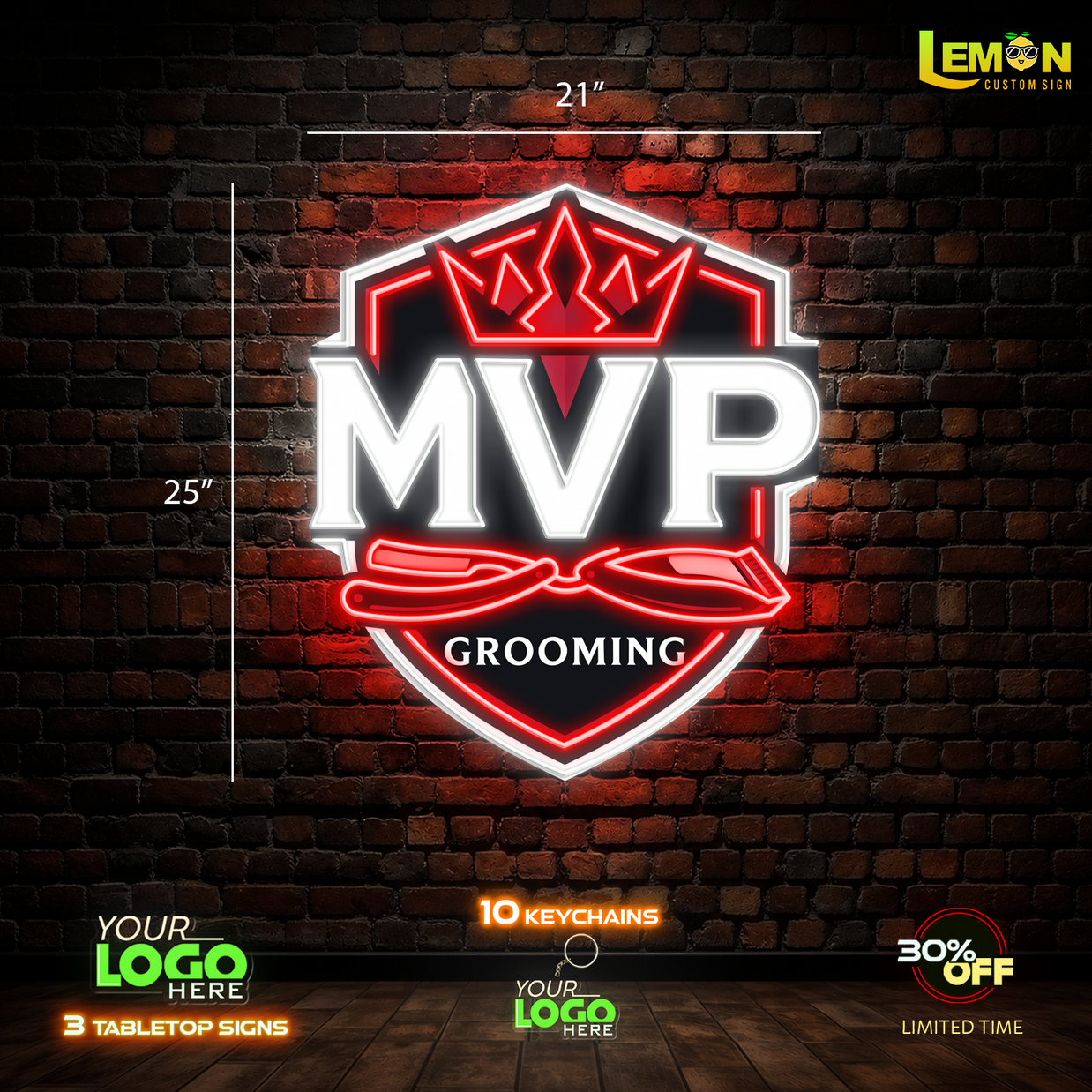 MVP GROOMING | LED NEON SIGN 25 INCH