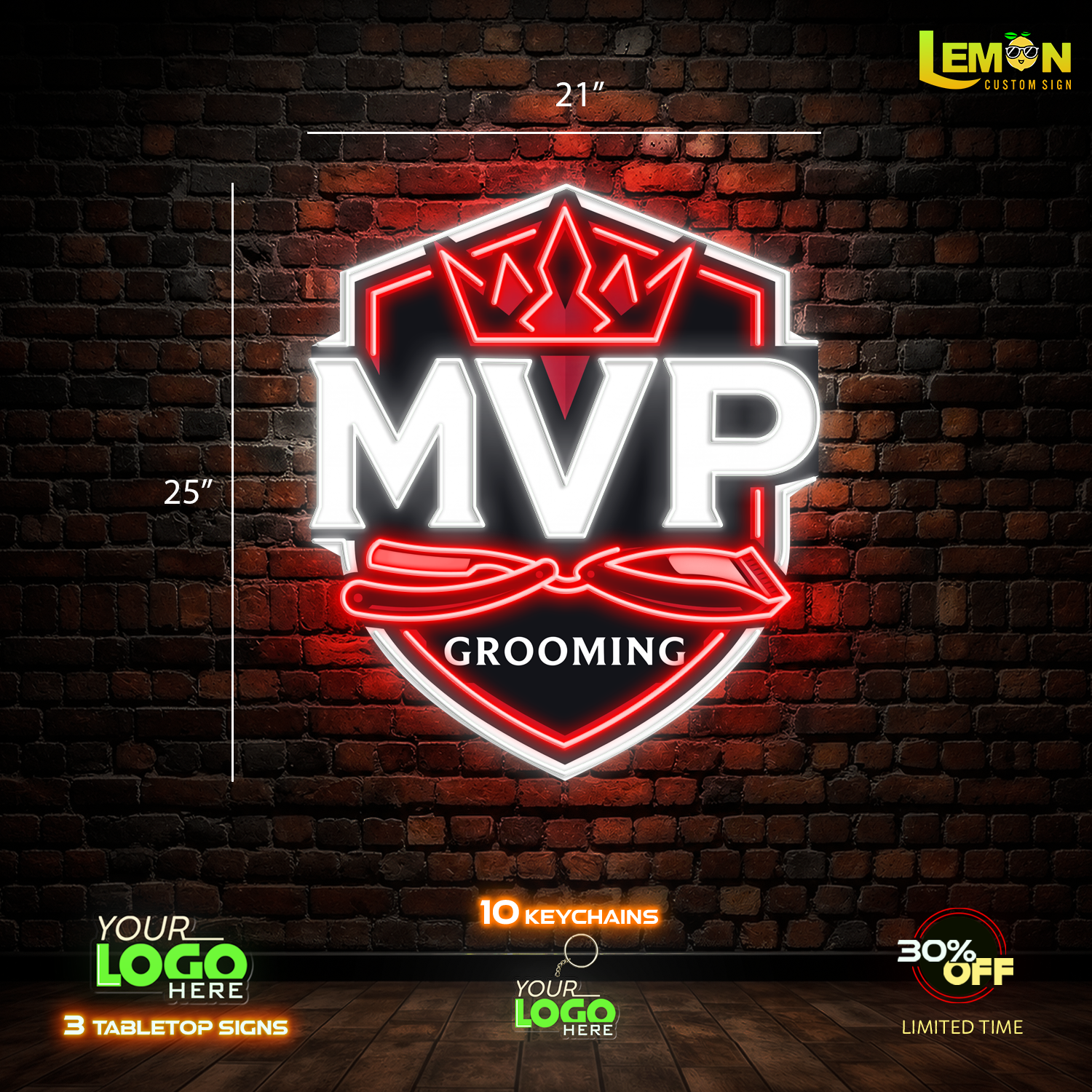 MVP GROOMING | LED NEON SIGN 25 INCH