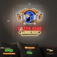 RAZORHEAD BARBERSHOP  | LED NEON SIGN