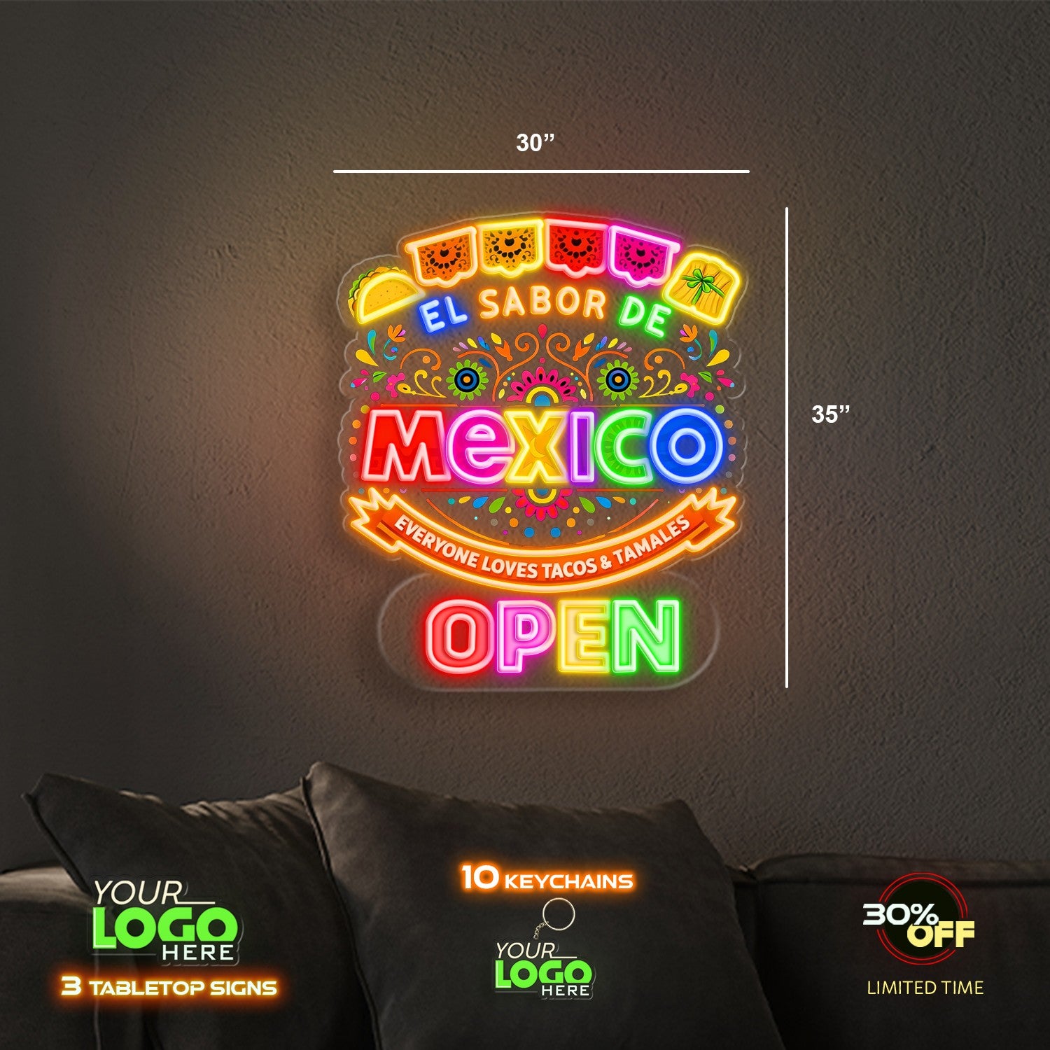 MEXICO OPEN | LED NEON SIGN