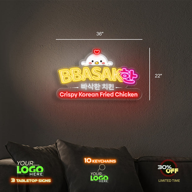BBASAK | LED NEON SIGN ( 2 SIGNS)