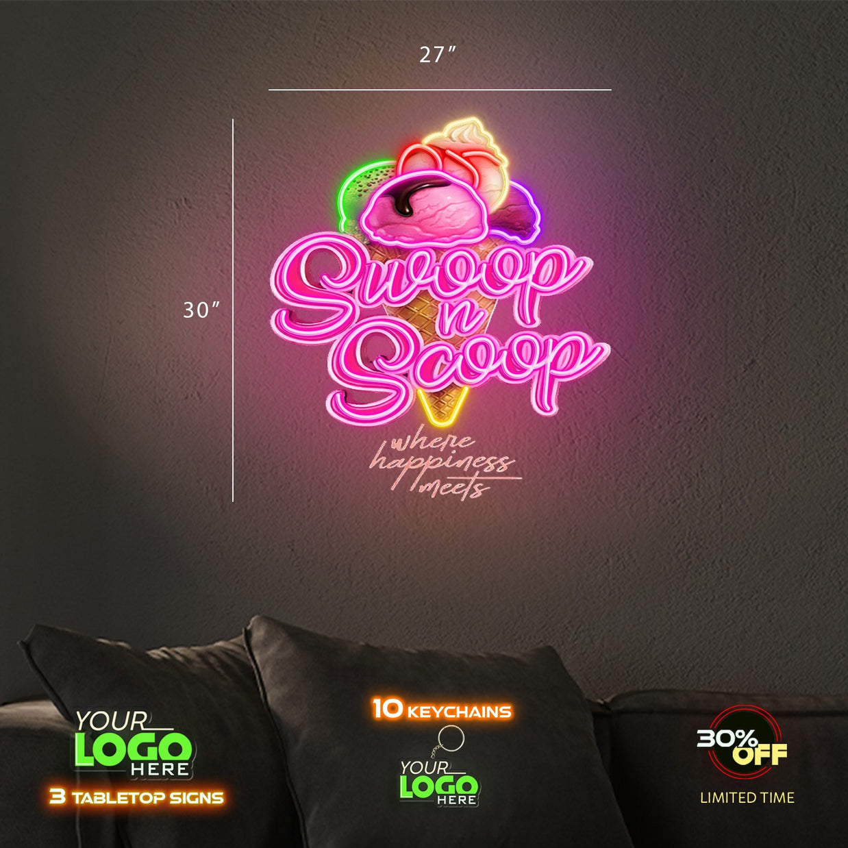 Swoop n Scoop  | LED NEON SIGN