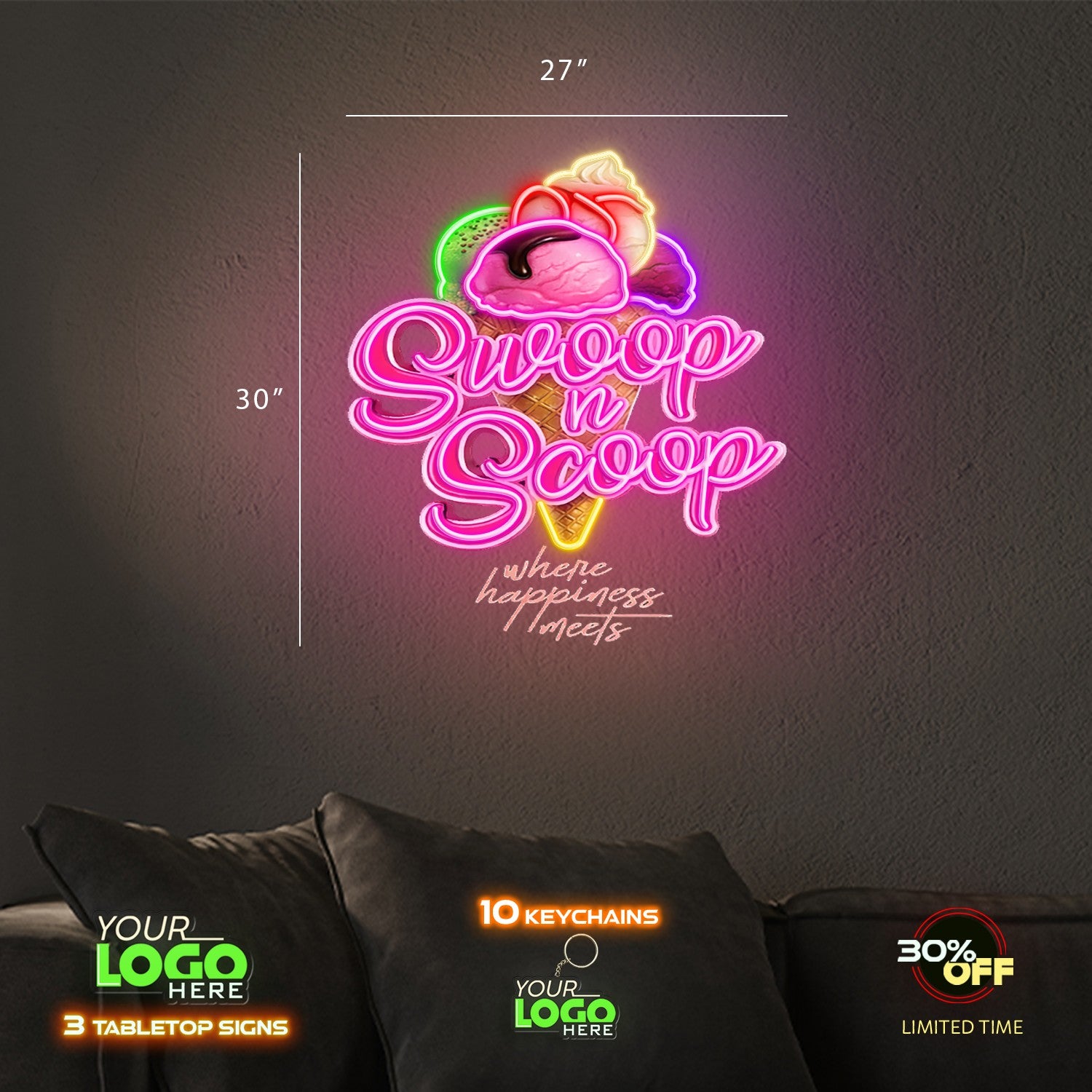 Swoop n Scoop  | LED NEON SIGN