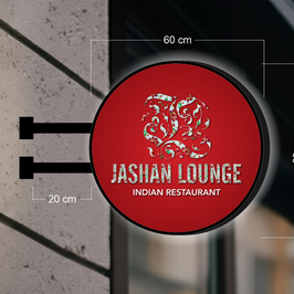 JASHAN LOUNGE INDIAN RESTAURANT | ILLUMINATED BLADE SIGN (2 signs)