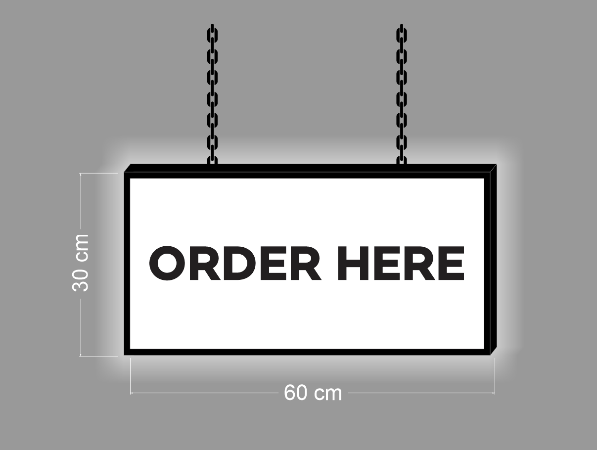 ORDER HERE; PICKUP (2 SIGNS)