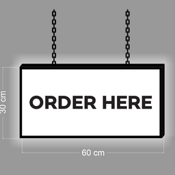 ORDER HERE; PICKUP (2 SIGNS)