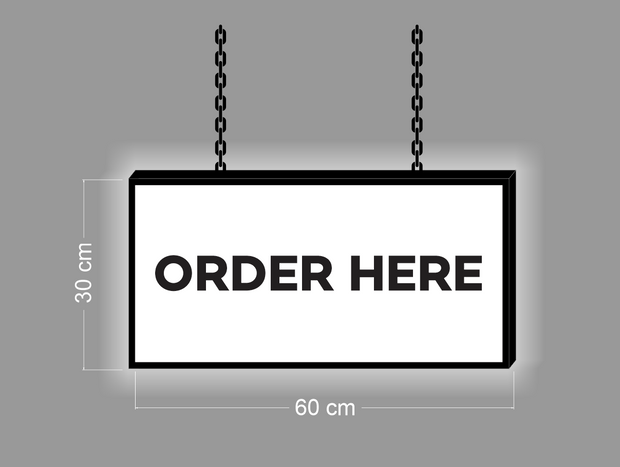 ORDER HERE; PICKUP (2 SIGNS)
