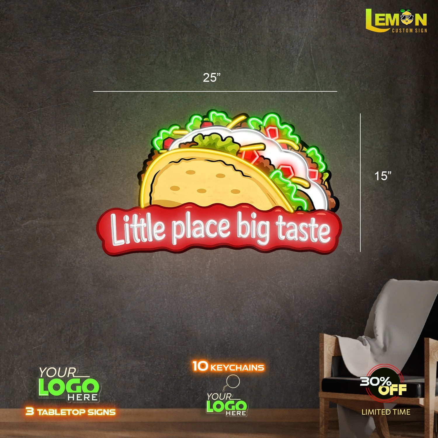 Little place big taste | LED NEON SIGN