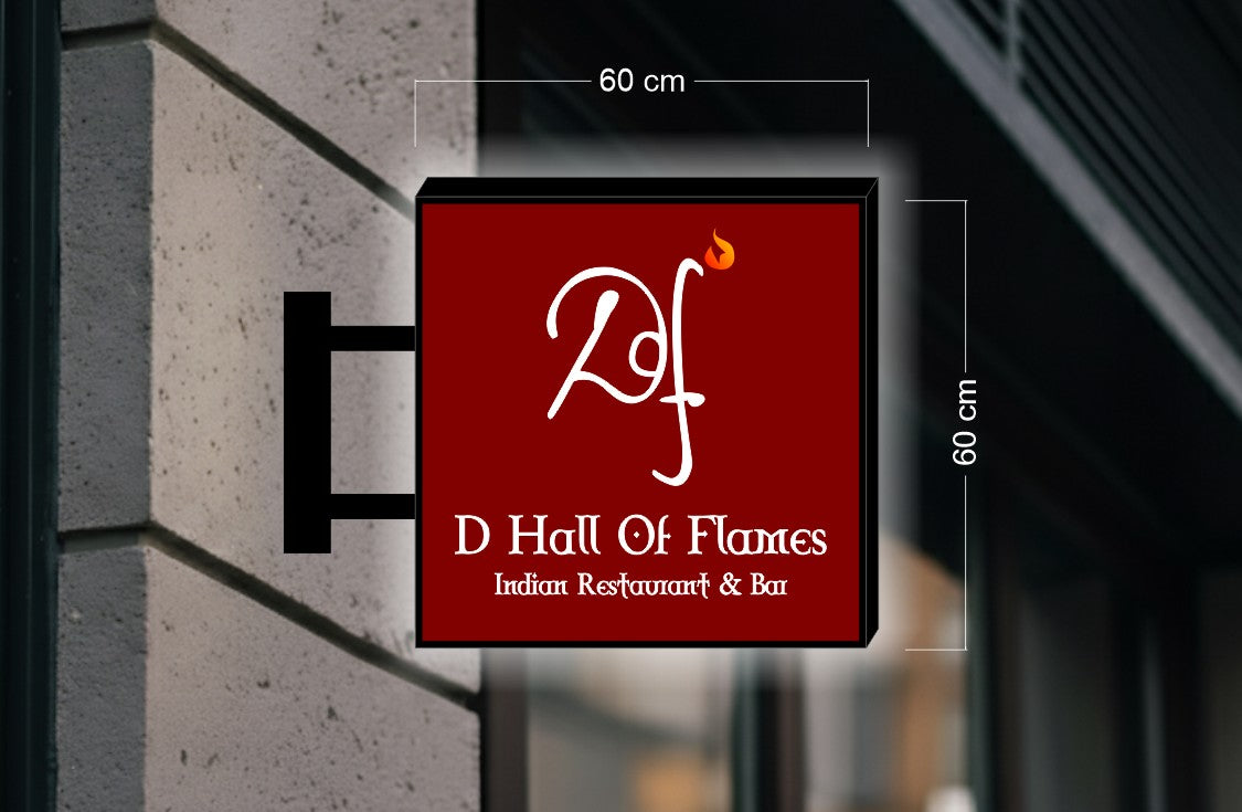 D Hall Of Flames | ILLUMINATED BLADE SIGN