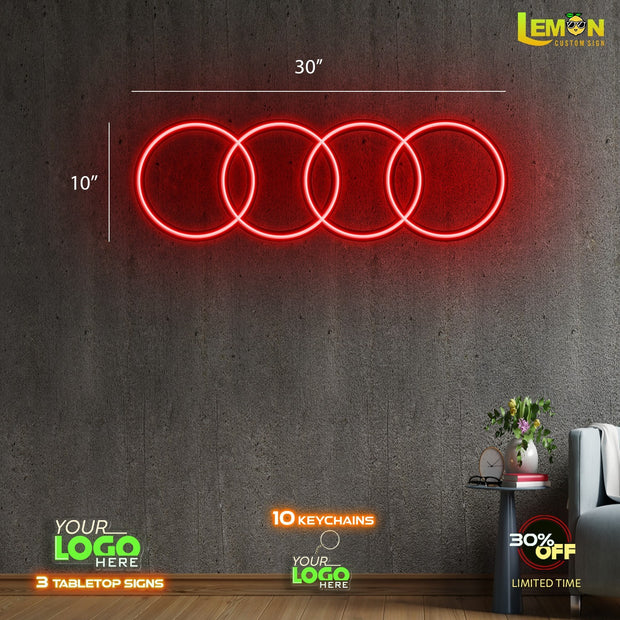 Audi rings| LED NEON SIGN