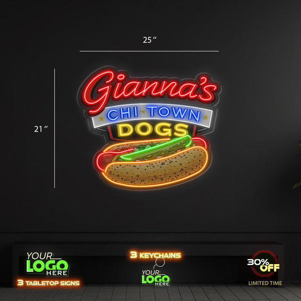 Gianna's Chi Town Dogs | LED NEON SIGN