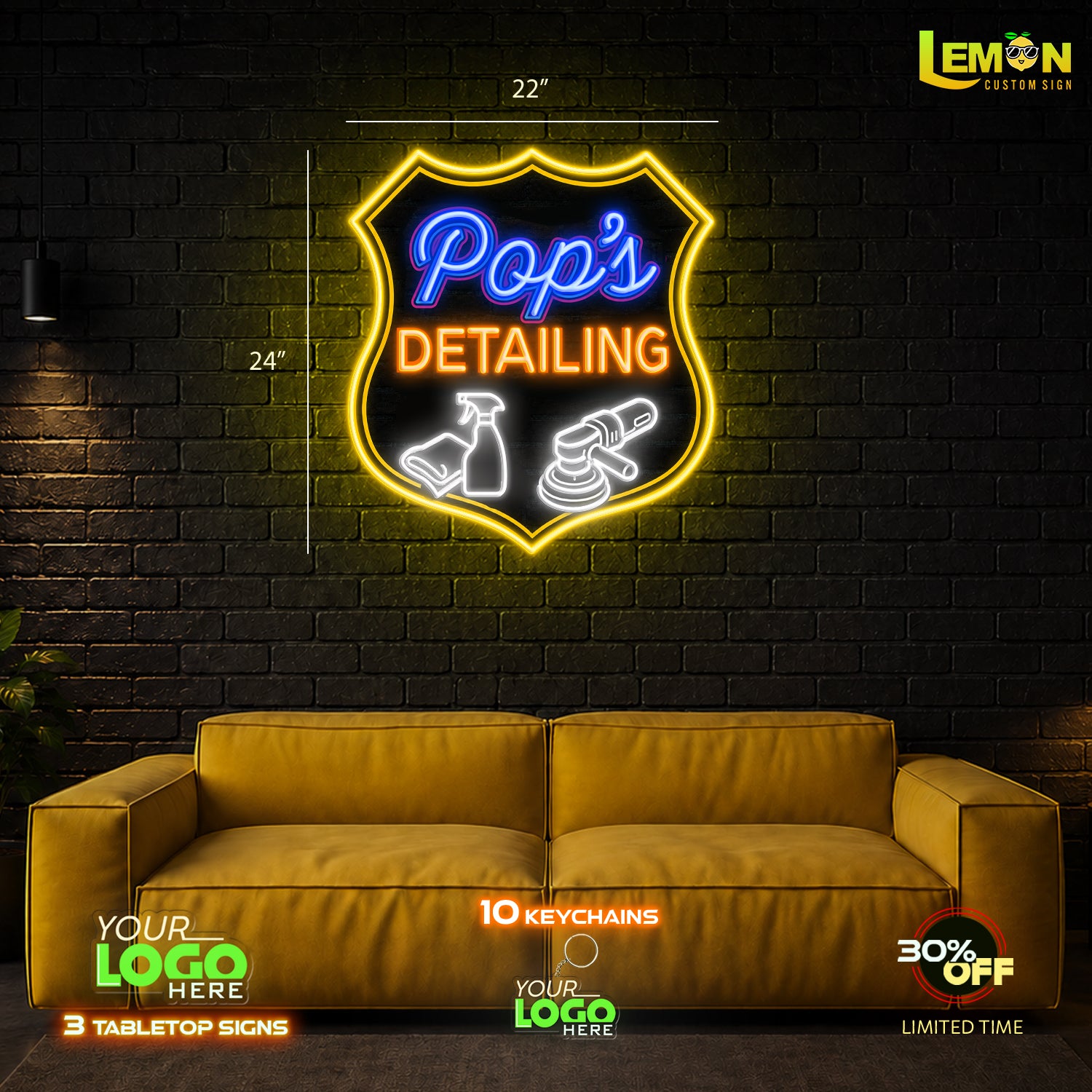 Pop's DETAILING  | LED NEON SIGN