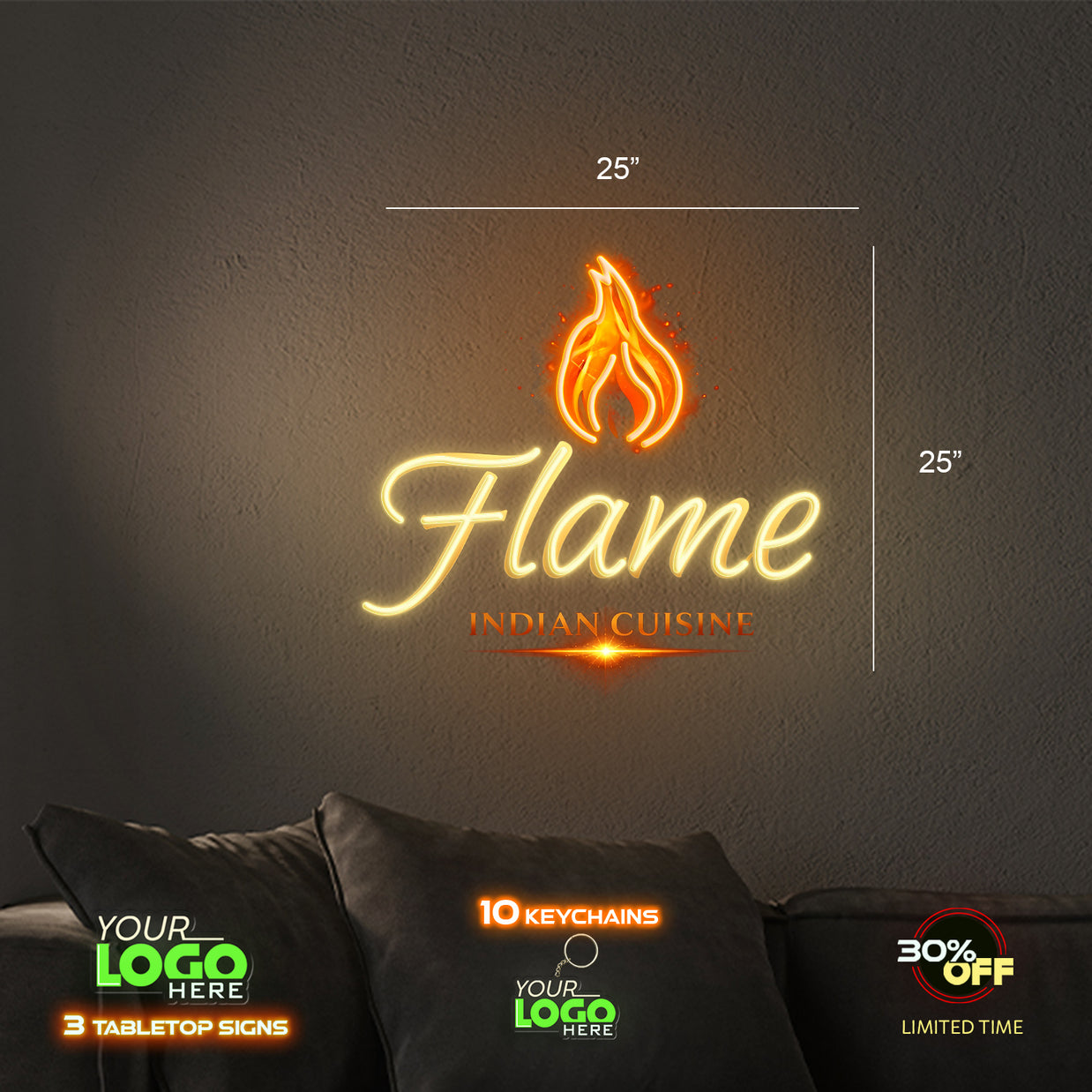 Flame Indian Cuisine | LED NEON SIGN