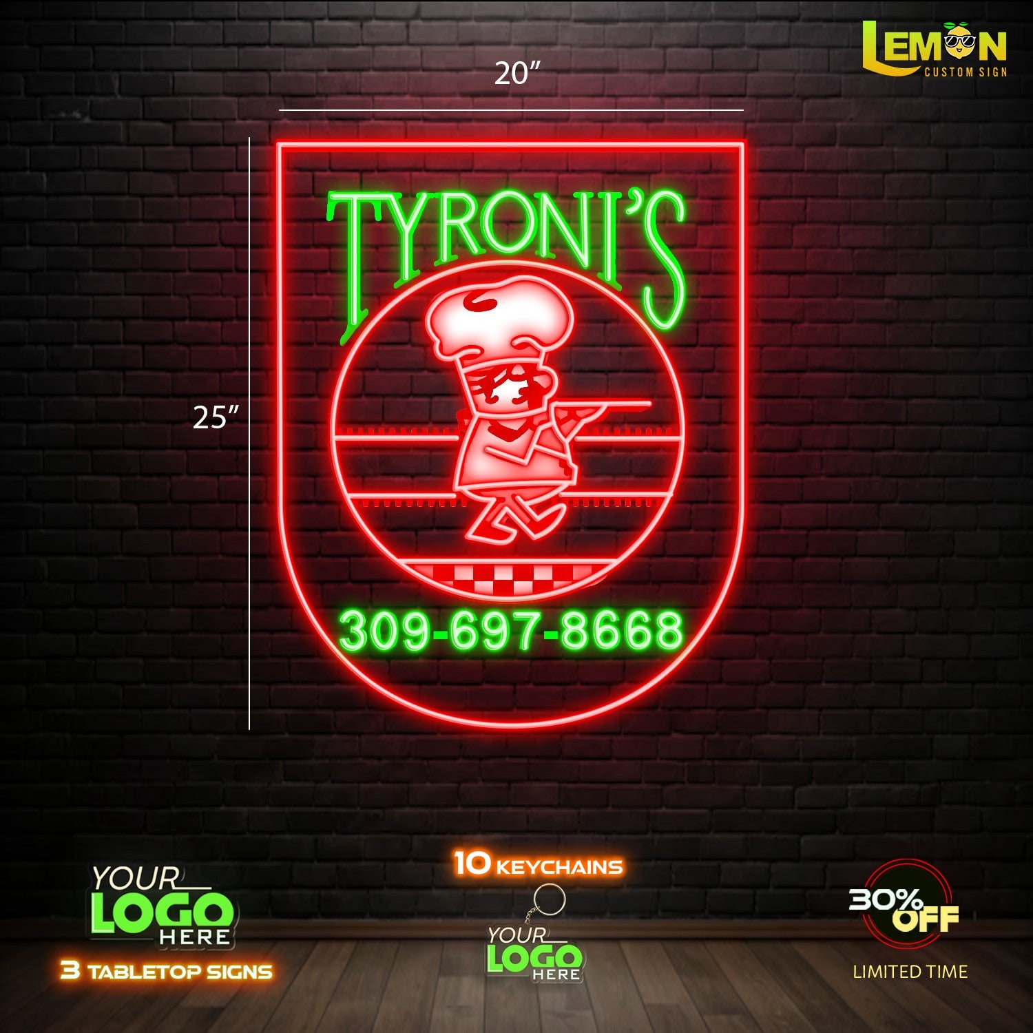 TYRONI'S | LED NEON SIGN