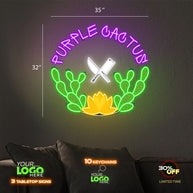 The Purple Cactus| LED NEON SIGN