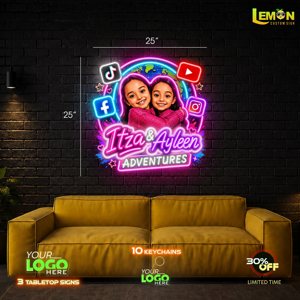 ITAZA & AYLEEN ADVENTURES |LED NEON SIGN