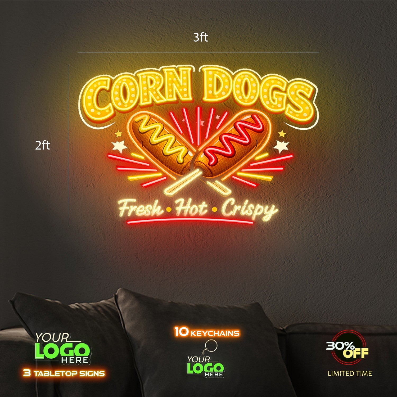 CORN DOGS  | LED NEON SIGN