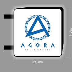 AGORA GREEK CUISINE (2 signs)