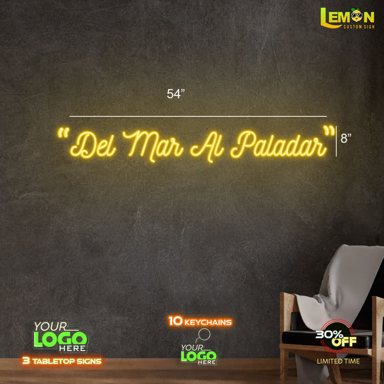 Del Mar Al Paladar | LED NEON SIGN (2 SIGNS)