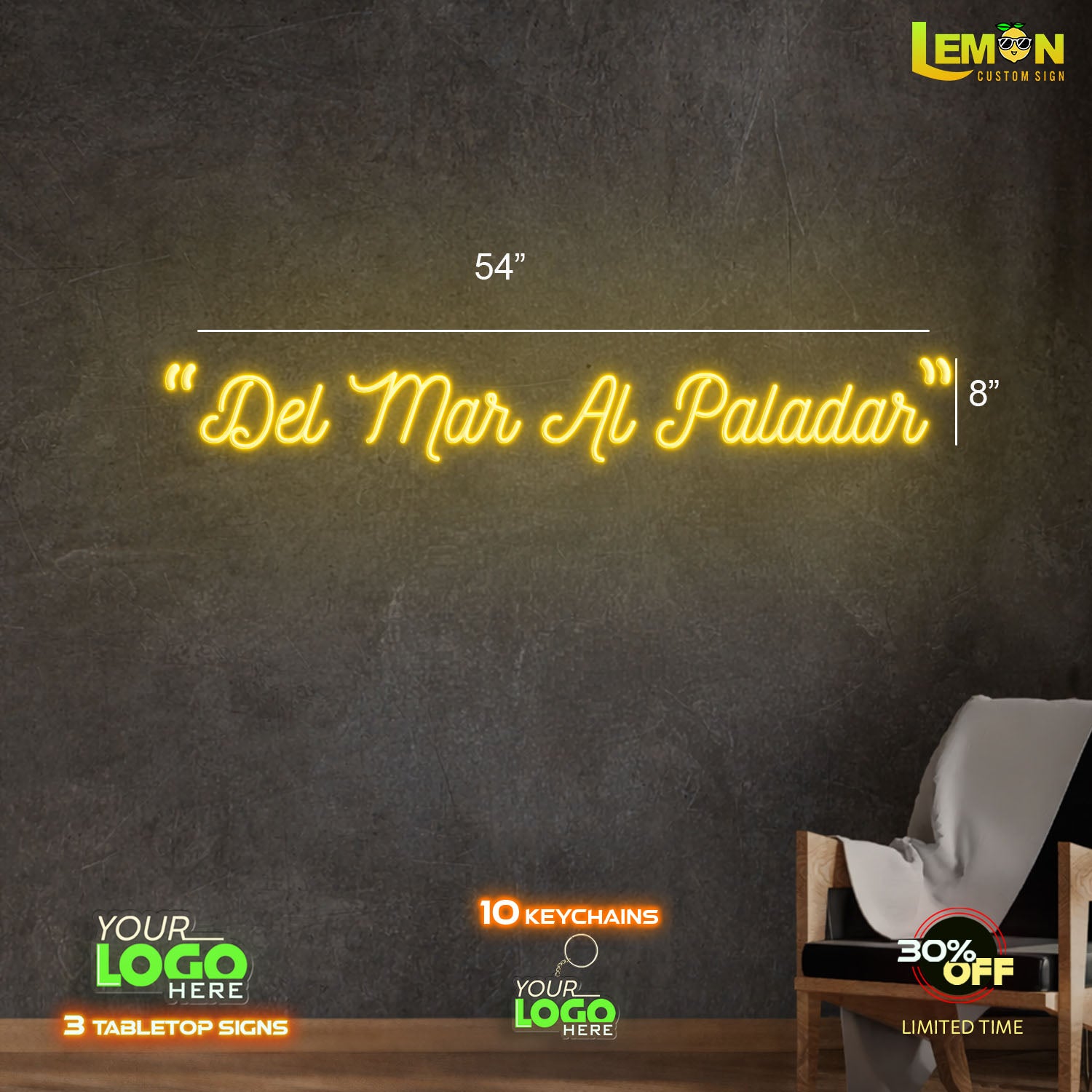 Del Mar Al Paladar | LED NEON SIGN (2 SIGNS)
