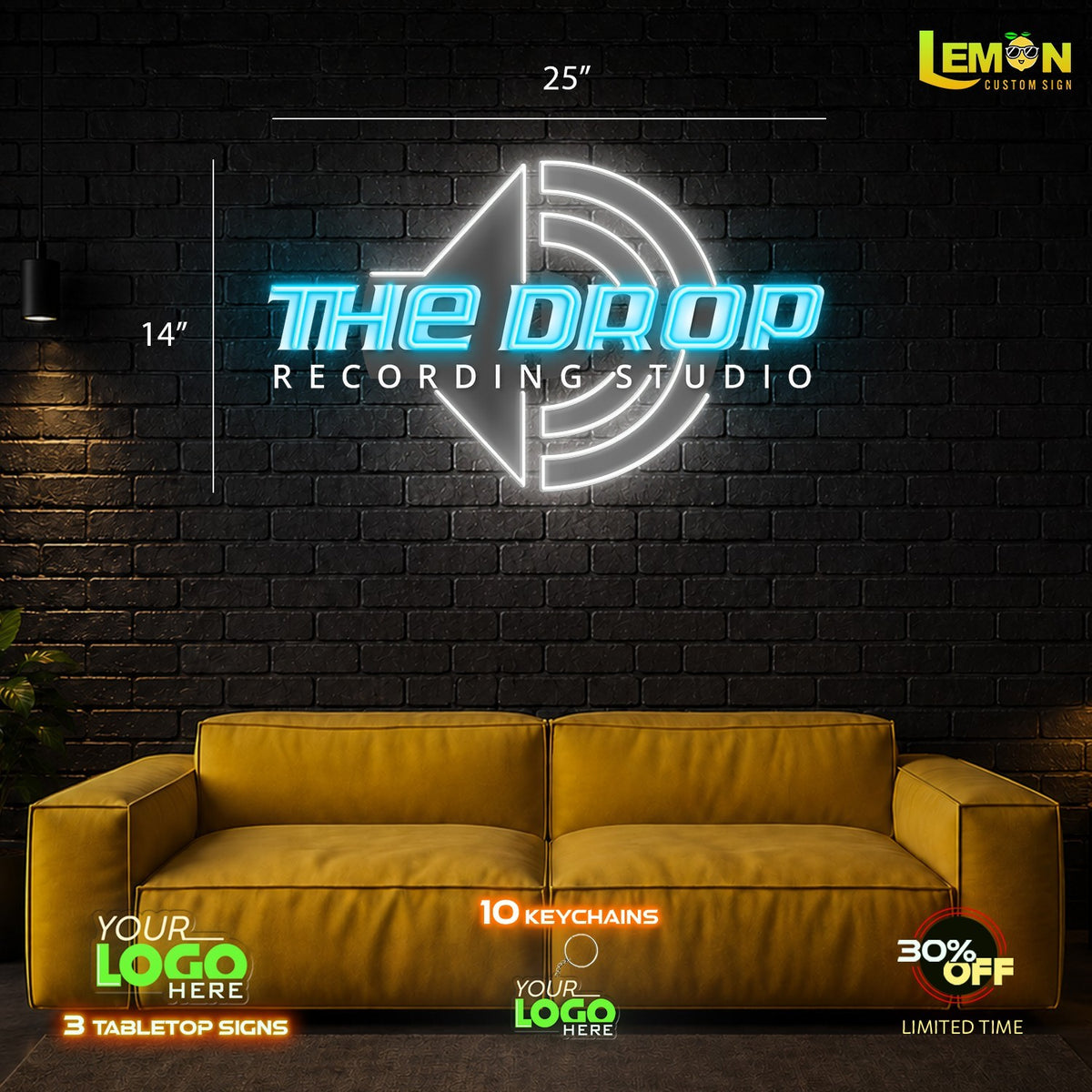 THE DROP RECORDING STUDIO | LED NEON SIGN