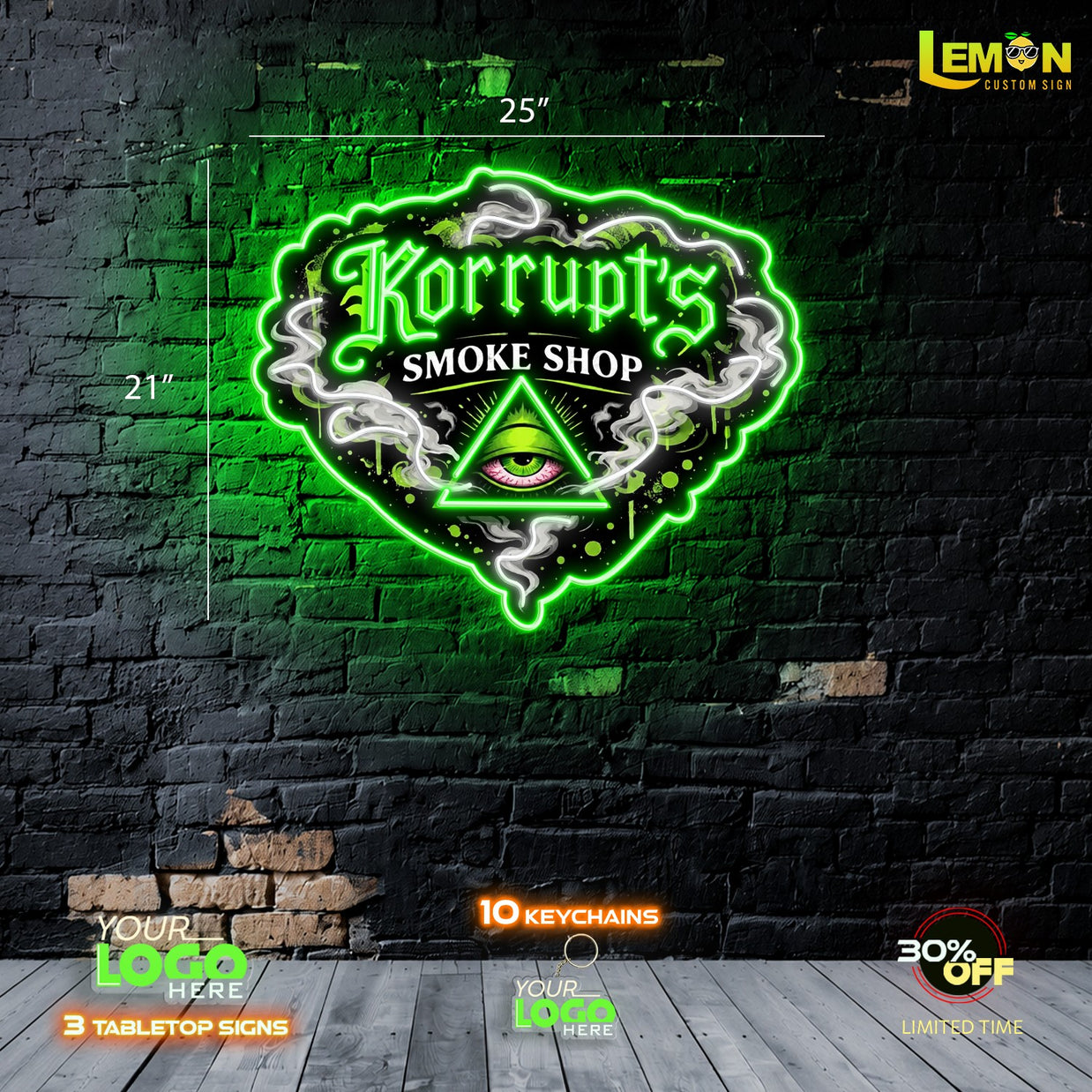 Korrupt's Smoke Shop | LED NEON SIGN