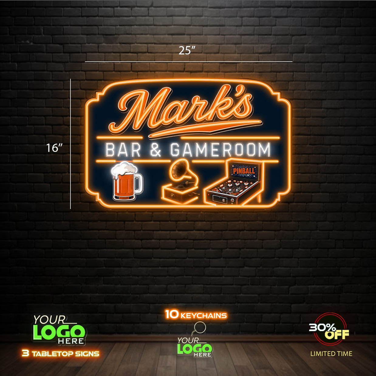 MARK'S BAR AND GAMEZONE | LED NEON SIGN