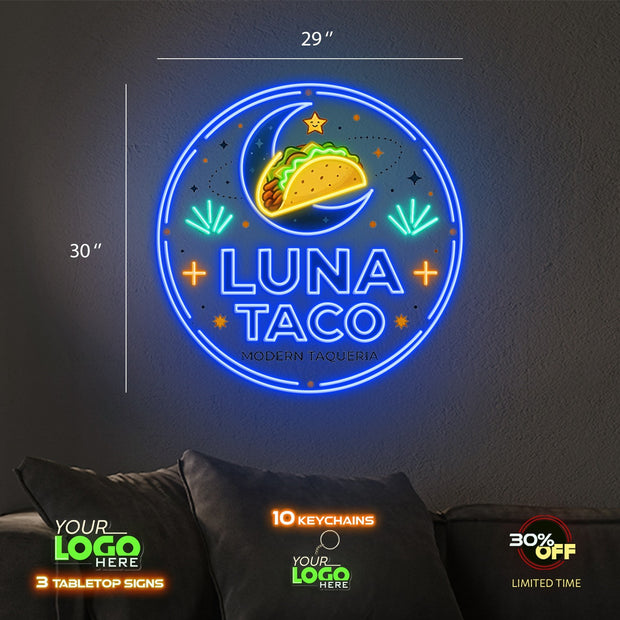 LUNA TACO | LED NEON SIGN