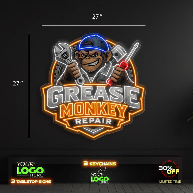 Grease Monkey Repair | LED NEON SIGN