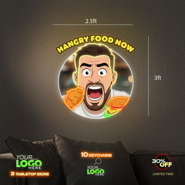 HANGRY FOOD NOW | LED NEON SIGN