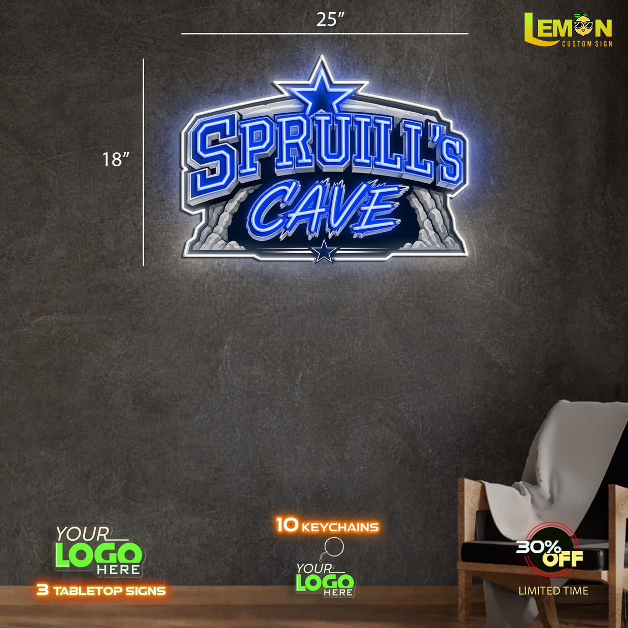 SPRUILL'S CAVE | LED NEON SIGN